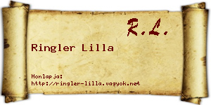 Ringler Lilla névjegykártya